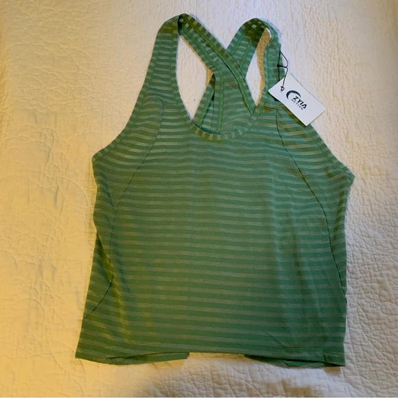 Zyia XXXL NWT green forest nimbus split back tank top sleeveless - Picture 2 of 7